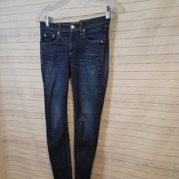 Rag & Bone WOODFORD DARK WASH SKINNY JEANS, SZ 26 - Picture 2 of 7